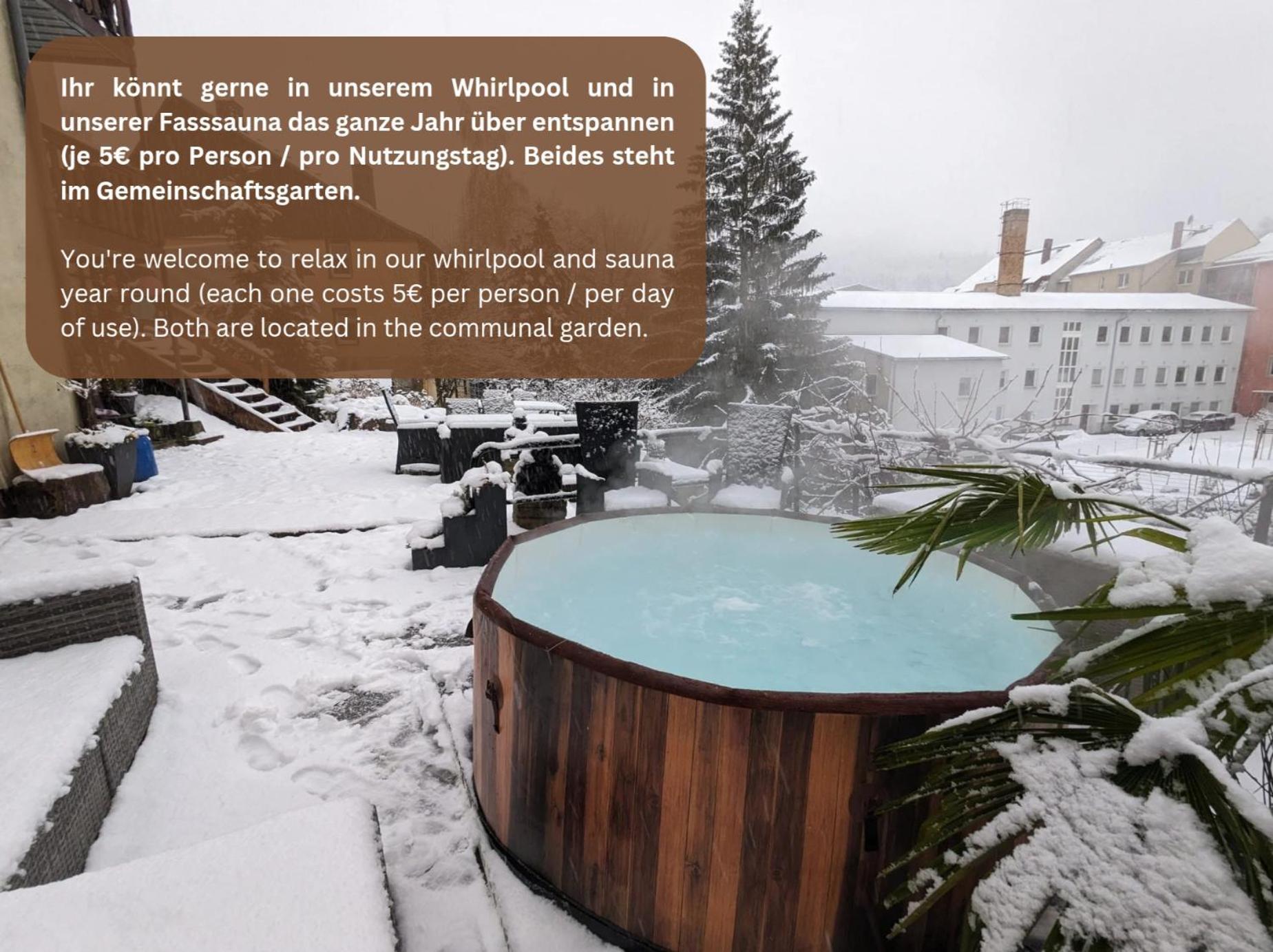 F2 - Urlaubsmagie Sauna, Whirlpool, Pool & Garten Зебниц Екстериор снимка